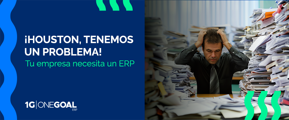 Imagen con una persona que tiene muchos documentos y su solución es un erp